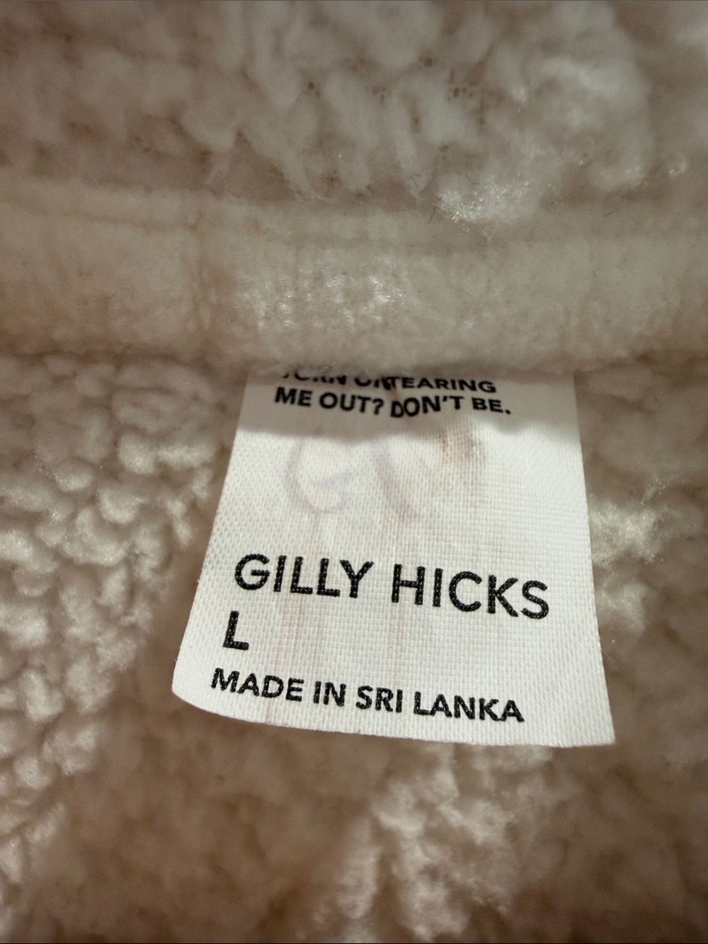 Gilly Hicks Cream Textured Sherpa Quarter-Zip Pullover - Picture 2 of 3